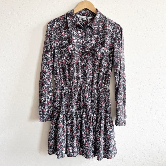 Veronica Beard Rory Floral Print Silk Dress - Picture 3 of 10